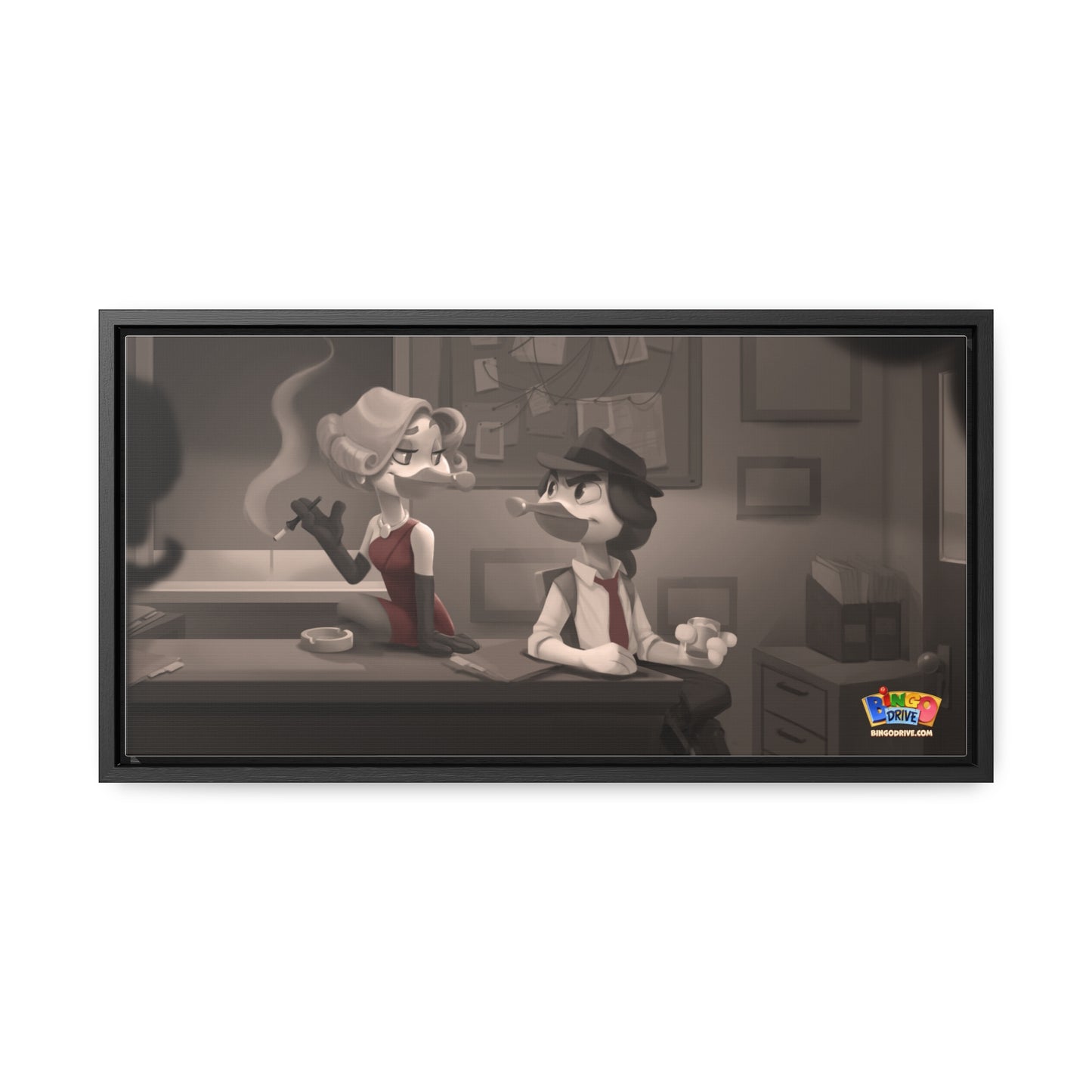 Film Noir - Gallery Canvas Wraps, Horizontal Frame