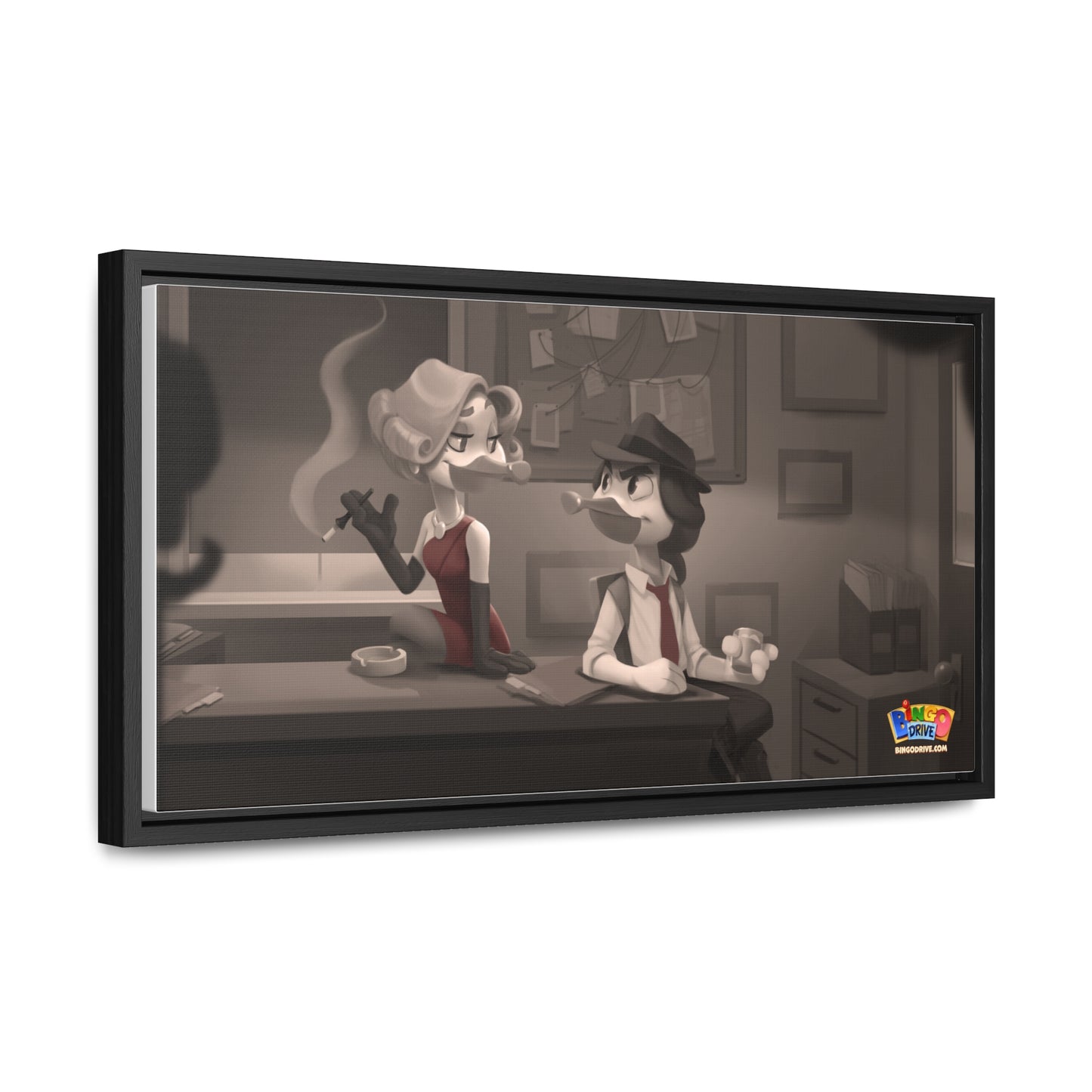 Film Noir - Gallery Canvas Wraps, Horizontal Frame