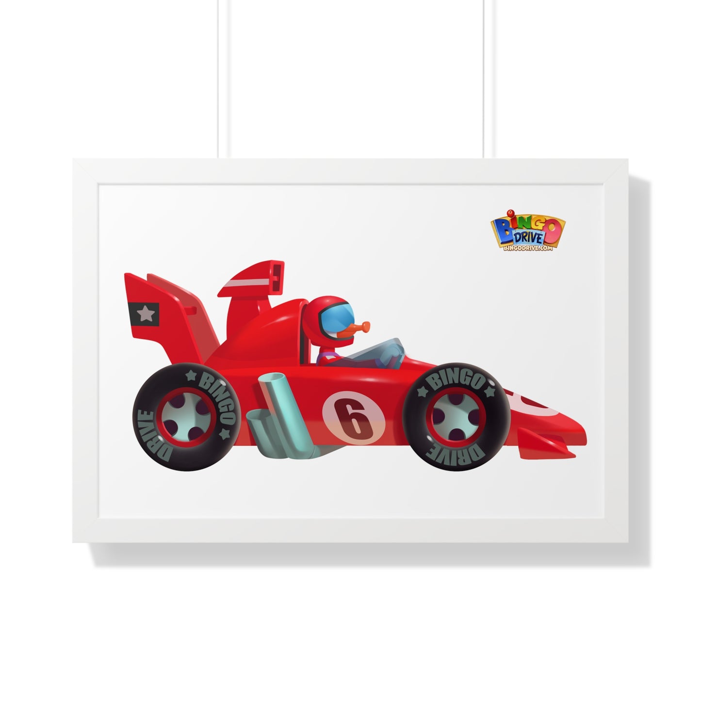 Race Car - Framed Horizontal Poster