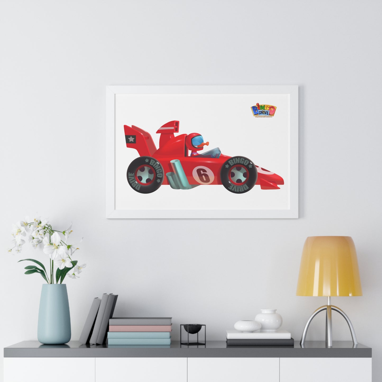 Race Car - Framed Horizontal Poster