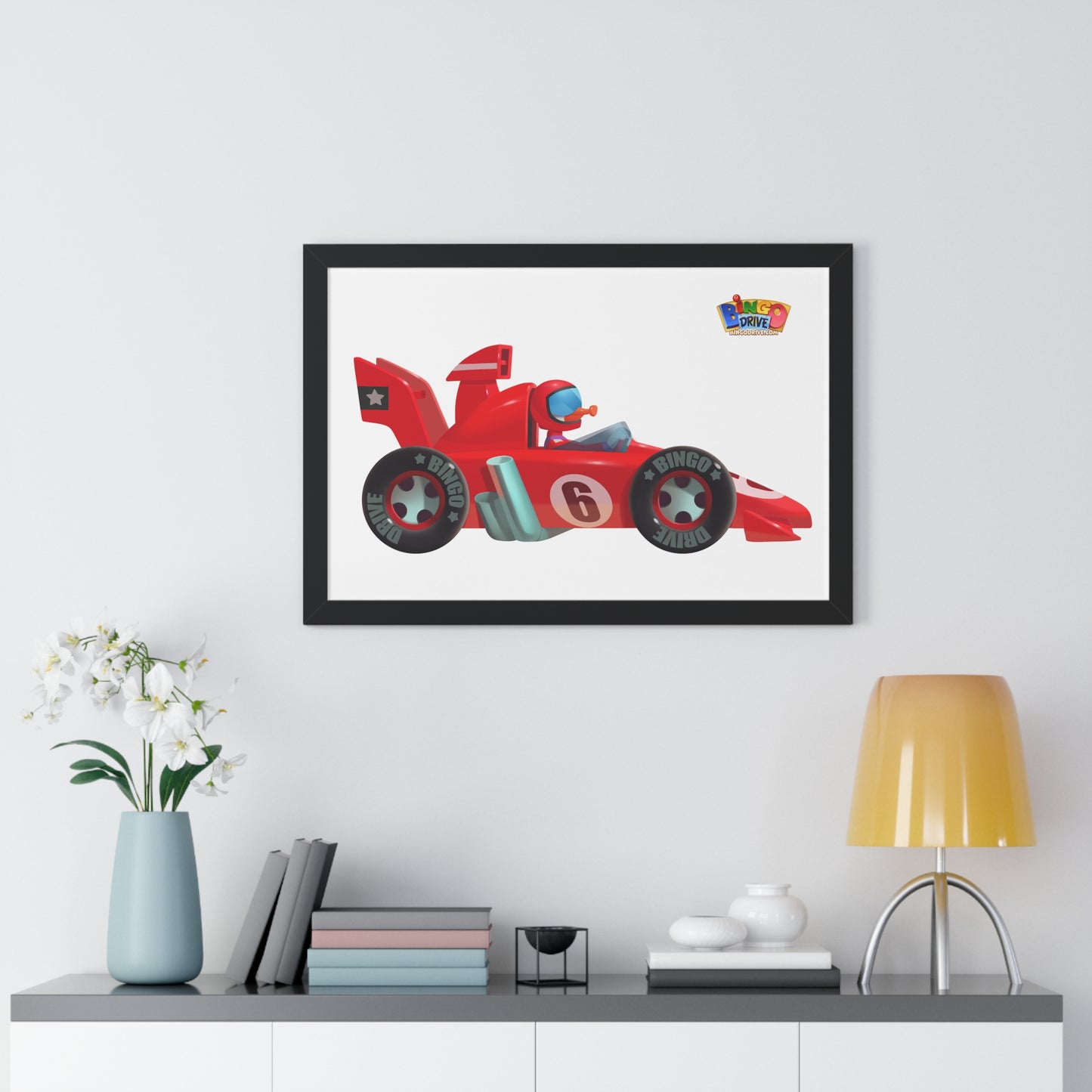 Race Car - Framed Horizontal Poster