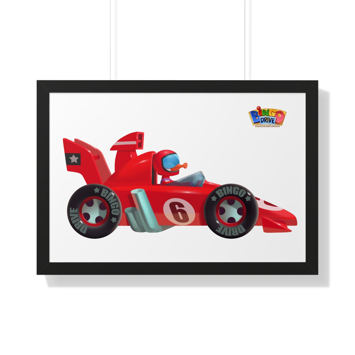 Race Car - Framed Horizontal Poster