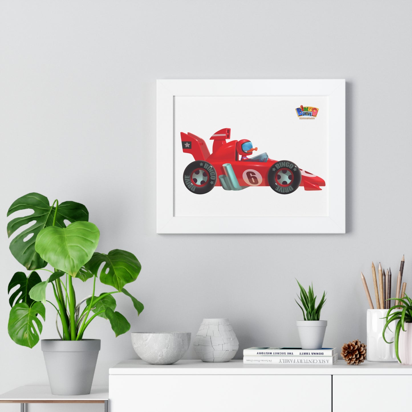 Race Car - Framed Horizontal Poster
