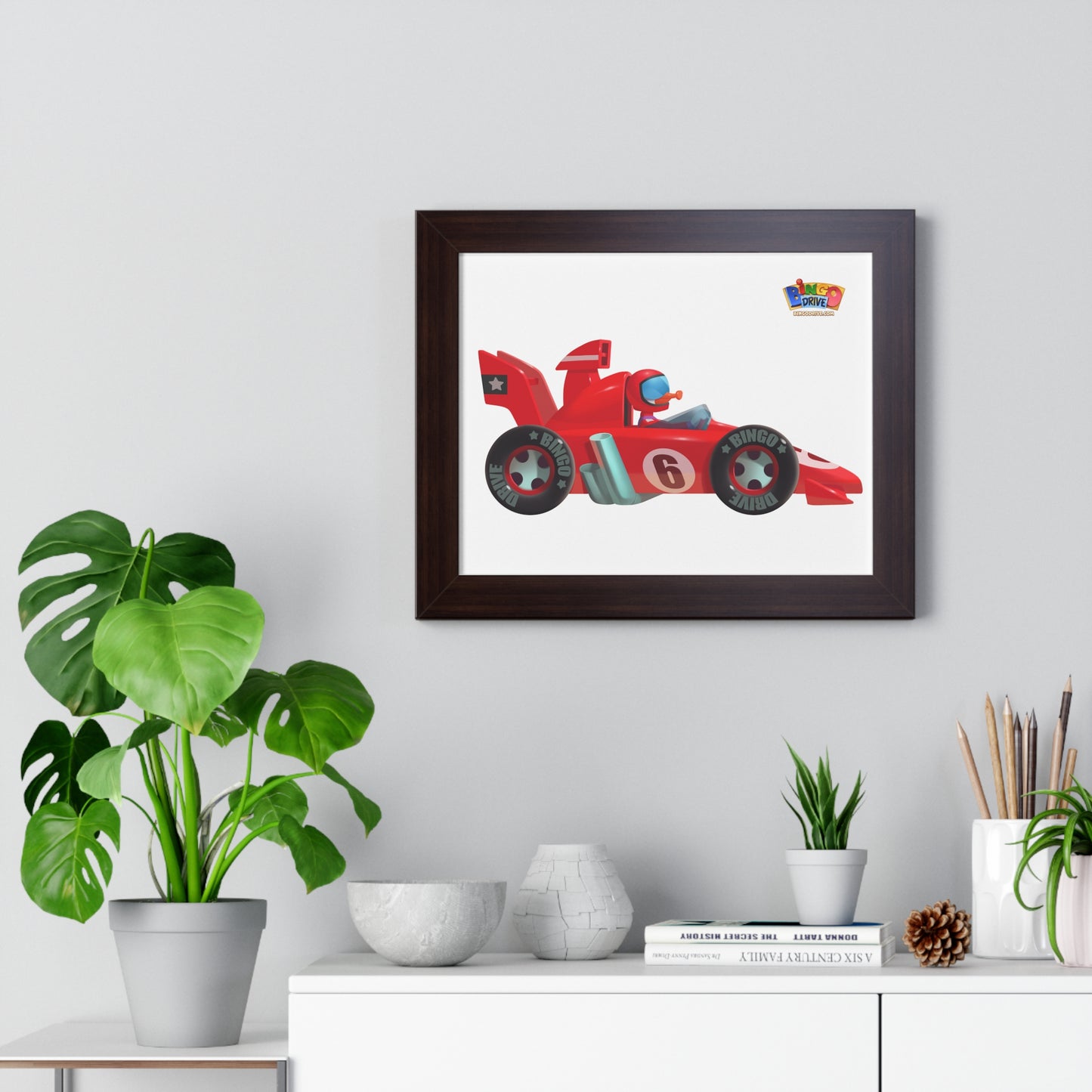 Race Car - Framed Horizontal Poster