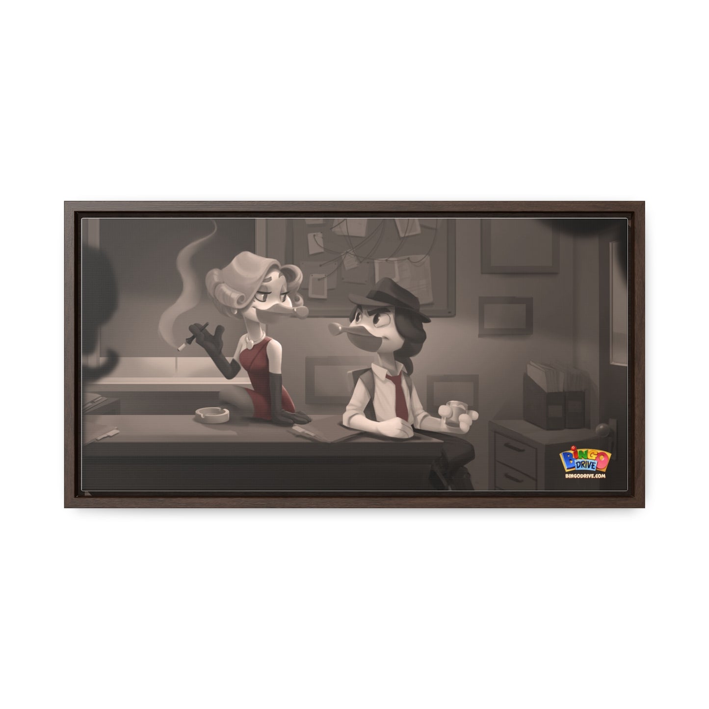 Film Noir - Gallery Canvas Wraps, Horizontal Frame