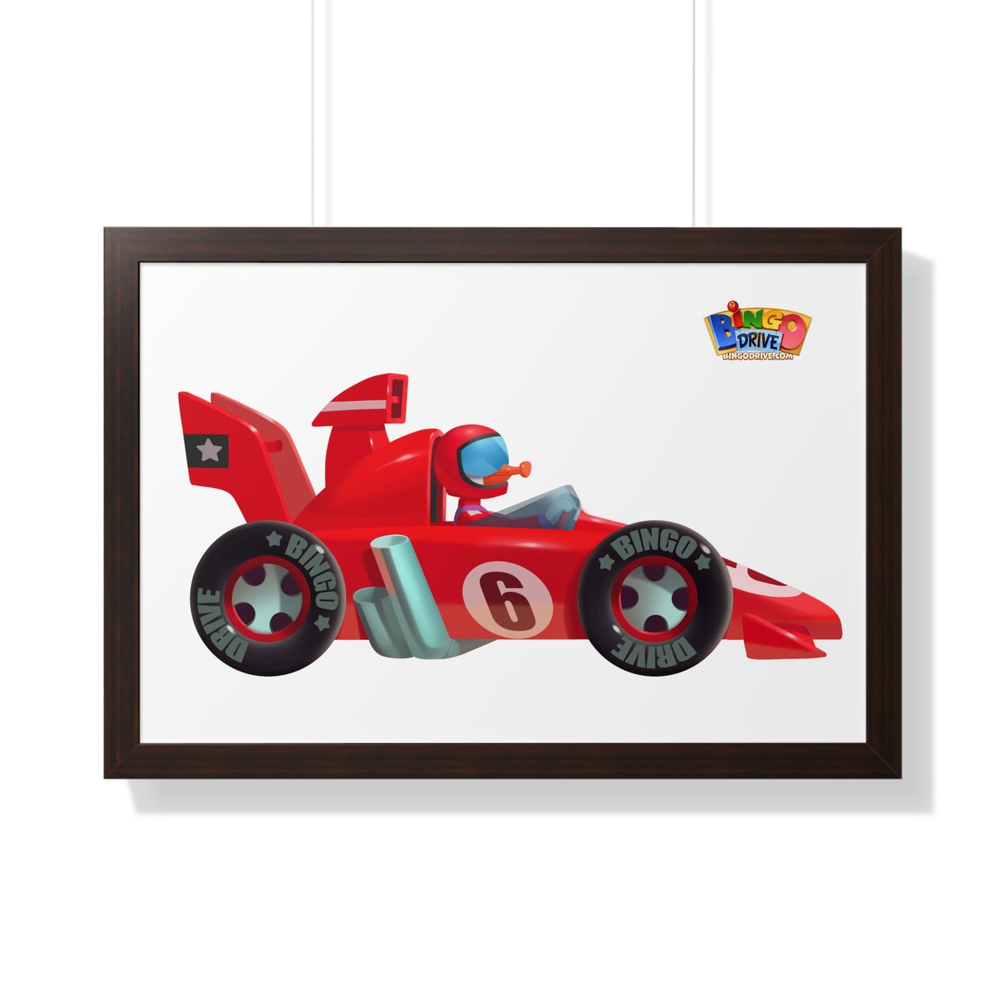 Race Car - Framed Horizontal Poster