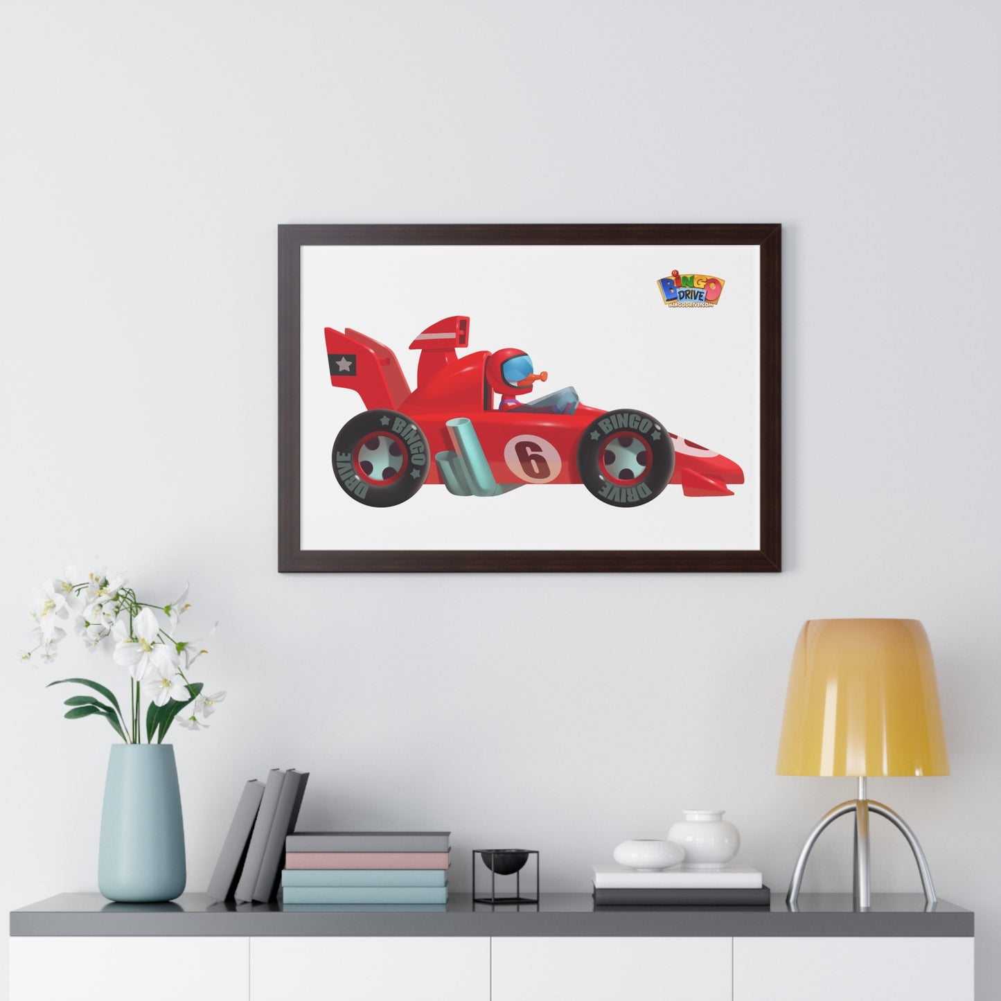 Race Car - Framed Horizontal Poster